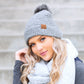 C.C® 100% Polyester Boucle Ultra Soft Faux Fur Pom Beanie | One Size
