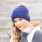 C.C® 100% Polyester Boucle Ultra Soft Faux Fur Pom Beanie | One Size