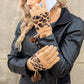 C.C® 100% Soft Acrylic Leopard Print 2-Piece Glove & Handwarmer Set | One Size