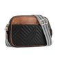 Everly Soft PU Vegan Leather Camera Crossbody Bag with Guitar Strap & Multiple Pockets | Black, Black/Cognac, Cognac, White/Cognac
