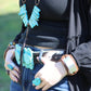 Imperial Jasper Slab Necklace w/ Copper Hoop & Tassel 252h