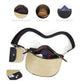 Woven Polyethylene Straw PU Vegan Leather Gold Hardware Valentina Mixed Media Sling Crossbody Bag | 9.85" x 6.85"