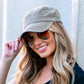 Military Inspired Distressed Wash Unstructured Low Profile Antique Bronze Clasp Cadet Cap | One Size Teen–Adult
