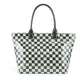 Blueberi B Charly Checkered Tote | Nylon & Laminated PVC | 12.5 x 5 x 13.5 in; 17 in Top