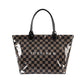 Blueberi B Charly Checkered Tote | Nylon & Laminated PVC | 12.5 x 5 x 13.5 in; 17 in Top