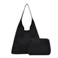 Andrea 2-in-1 Hobo Shoulder Bag | Vegan Suede & PU Leather Strap | 16.5 x 4.72 x 14.17 in