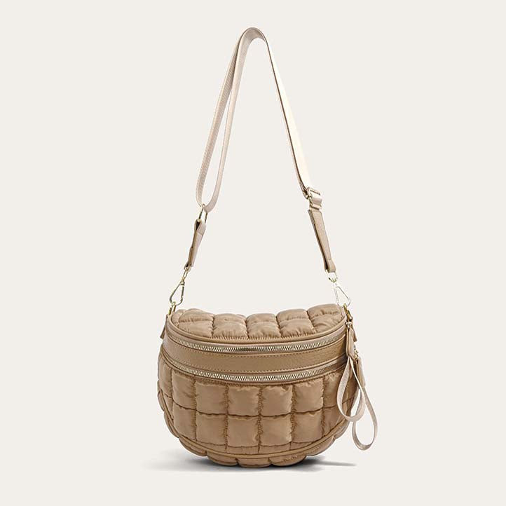 Jaya Puffer Crossbody Sling | Vegan Leather Accents & Cotton Blend Lining | 10 x 5 x 7.5 in