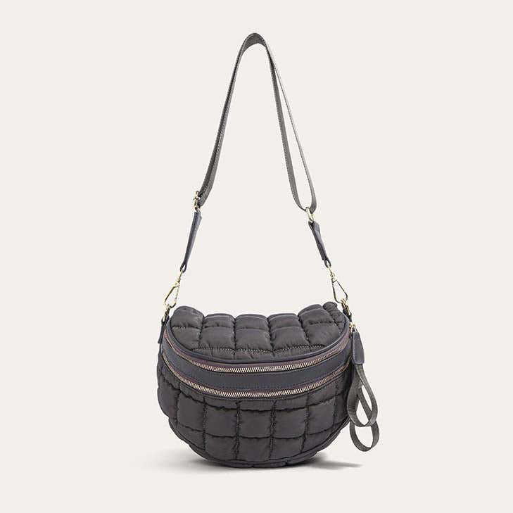 Jaya Puffer Crossbody Sling | Vegan Leather Accents & Cotton Blend Lining | 10 x 5 x 7.5 in