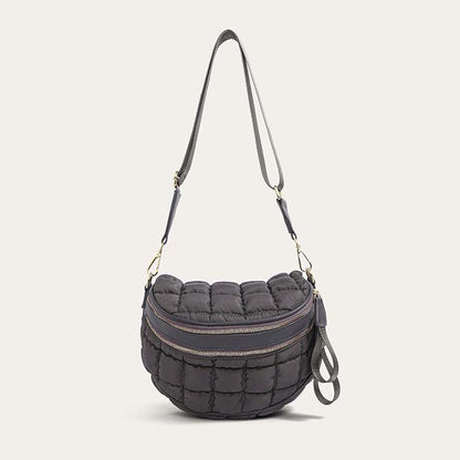 Jaya Puffer Crossbody Sling | Vegan Leather Accents & Cotton Blend Lining | 10 x 5 x 7.5 in