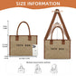 Clare Embroidered Tote | 100% Jute Exterior & Canvas Accents | 10.5 x 5.25 x 14.5 in