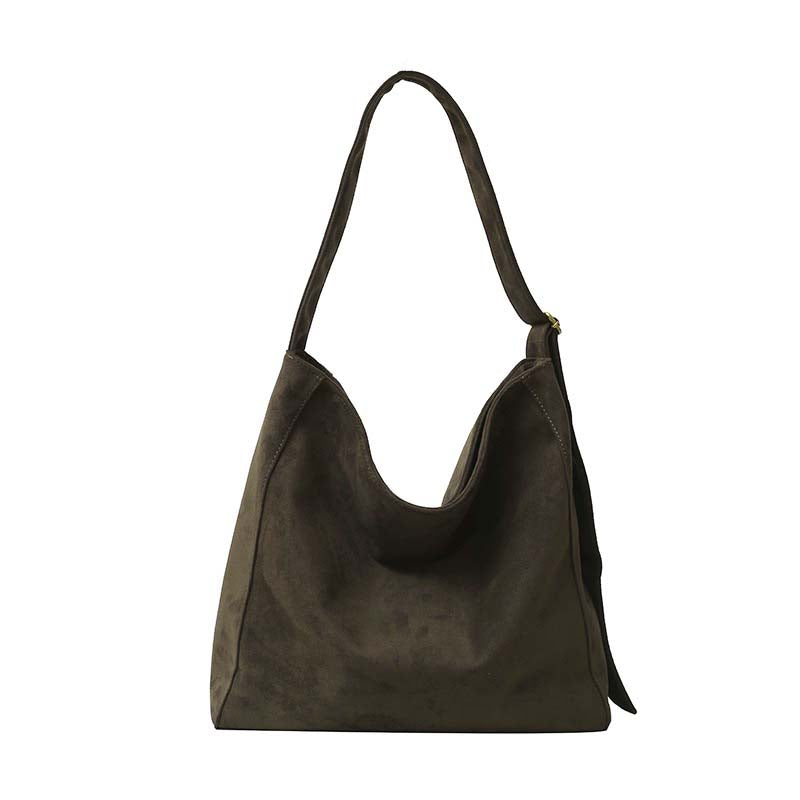Meryl Adjustable Hobo Shoulder Bag | Vegan Suede, Cotton/Polyester Lining | 14.5 x 4.5 x 13.75 in
