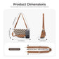 Karlie Checkered Convertible Crossbody Bag | Polyester Canvas & Vegan Leather | 11.5 L x 3.5 W x 6.3 H in