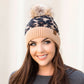 C.C® 100% Premium Acrylic Cashmere-Like Leopard Print Faux Fur Pom Beanie | One Size Teen–Adult