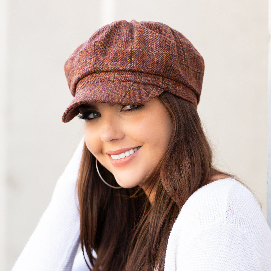 Tweed Newsboy Cap | One Size Teen–Adult