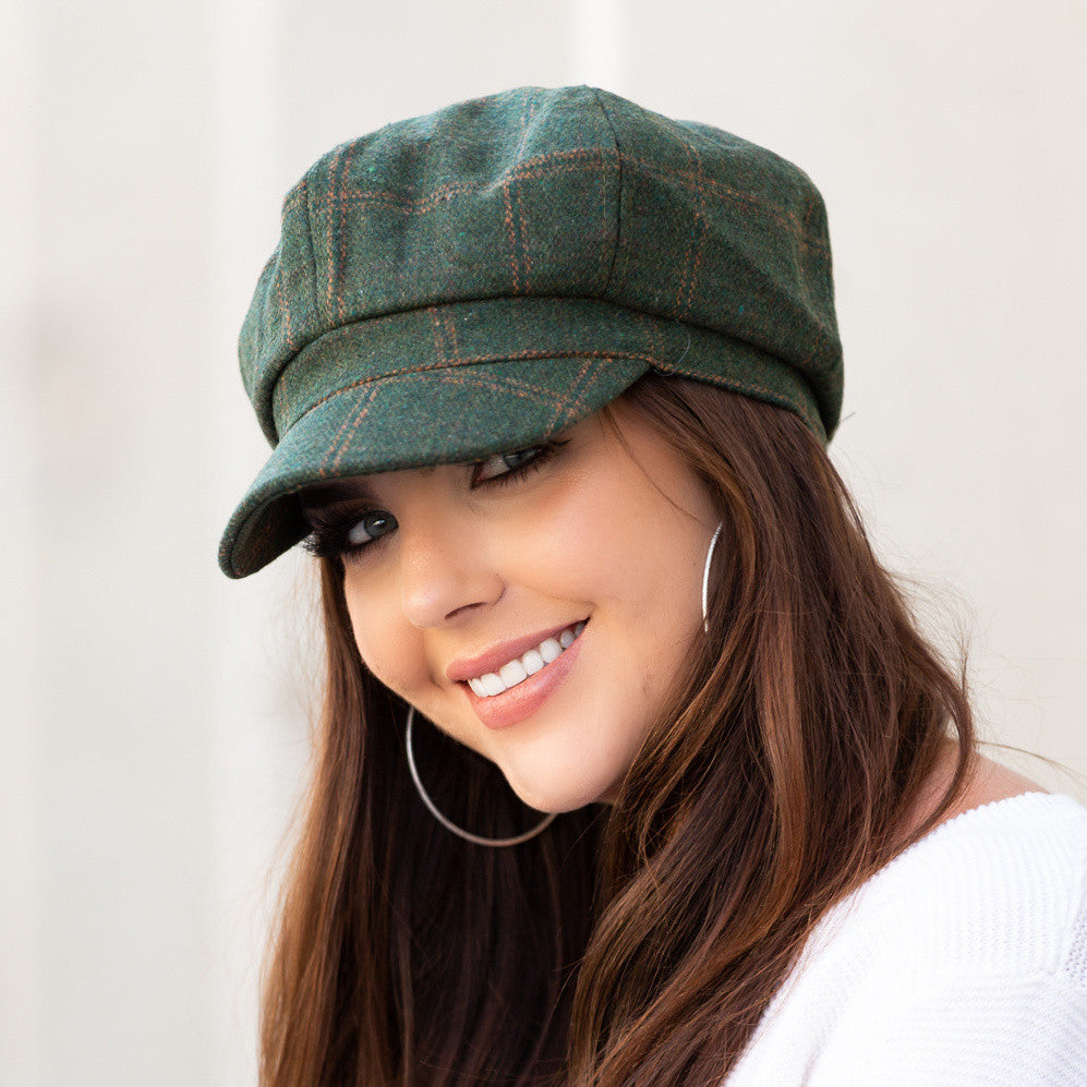 Tweed Newsboy Cap | One Size Teen–Adult