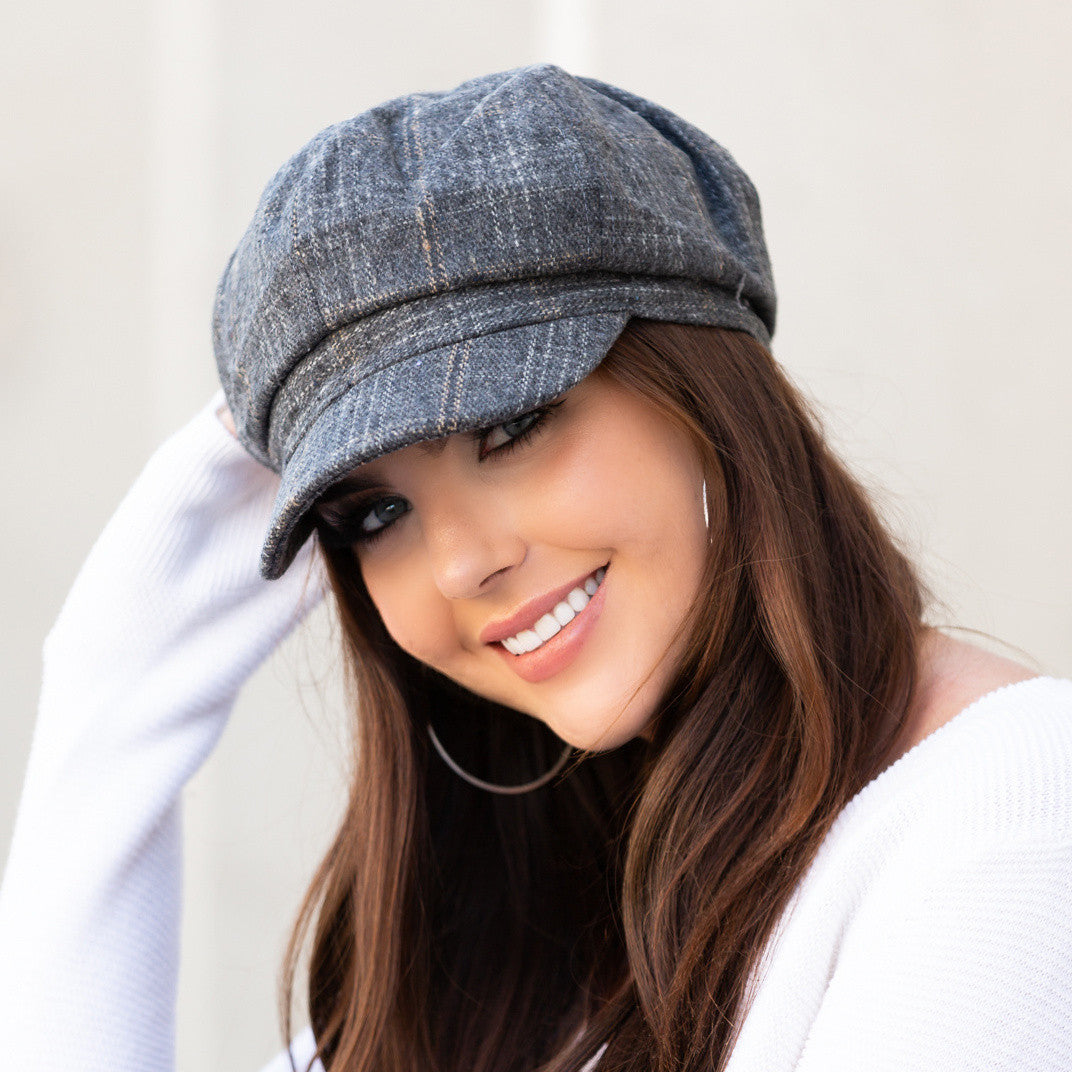 Tweed Newsboy Cap | One Size Teen–Adult