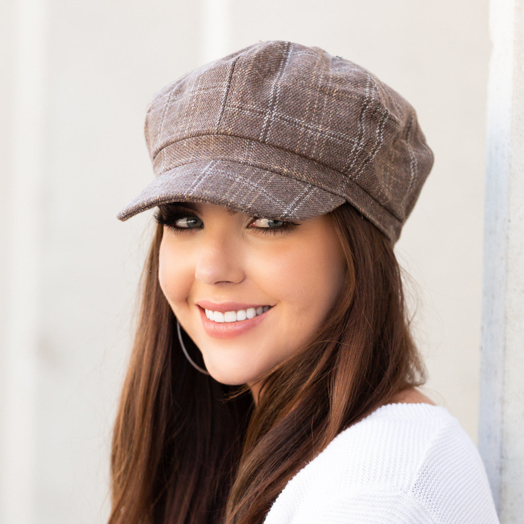 Tweed Newsboy Cap | One Size Teen–Adult