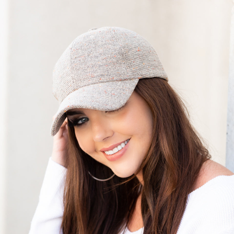 Vintage Tweed Structured Low Profile Adjustable Ball Cap | One Size