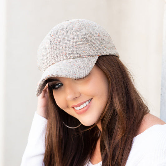 Vintage Tweed Structured Low Profile Adjustable Ball Cap | One Size
