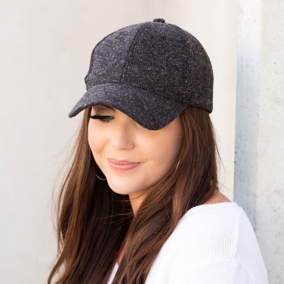 Vintage Tweed Structured Low Profile Adjustable Ball Cap | One Size