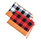 Cotton Buffalo Plaid PU Leather Trim Removable Wristlet Zip Pocket Clutch | 7.5" x 10.5"