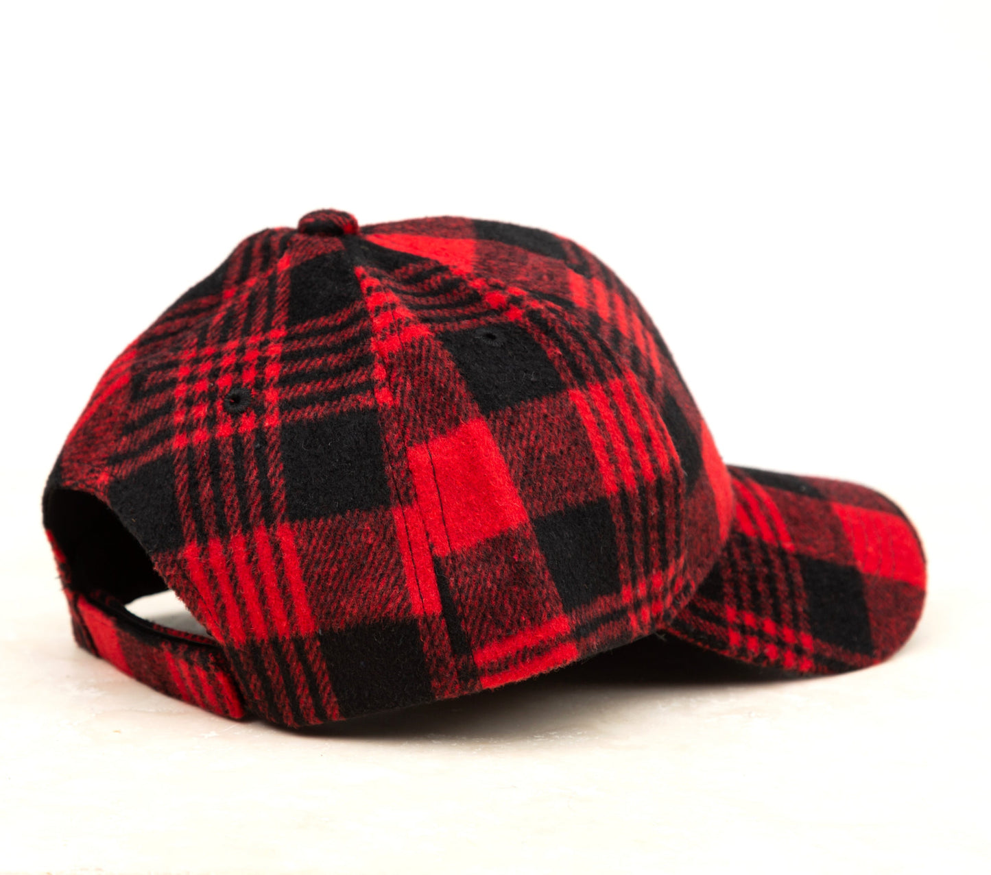 Knit Flannel Buffalo Plaid Structured Crown Low Profile Adjustable Ball Cap | One Size Teen–Adult