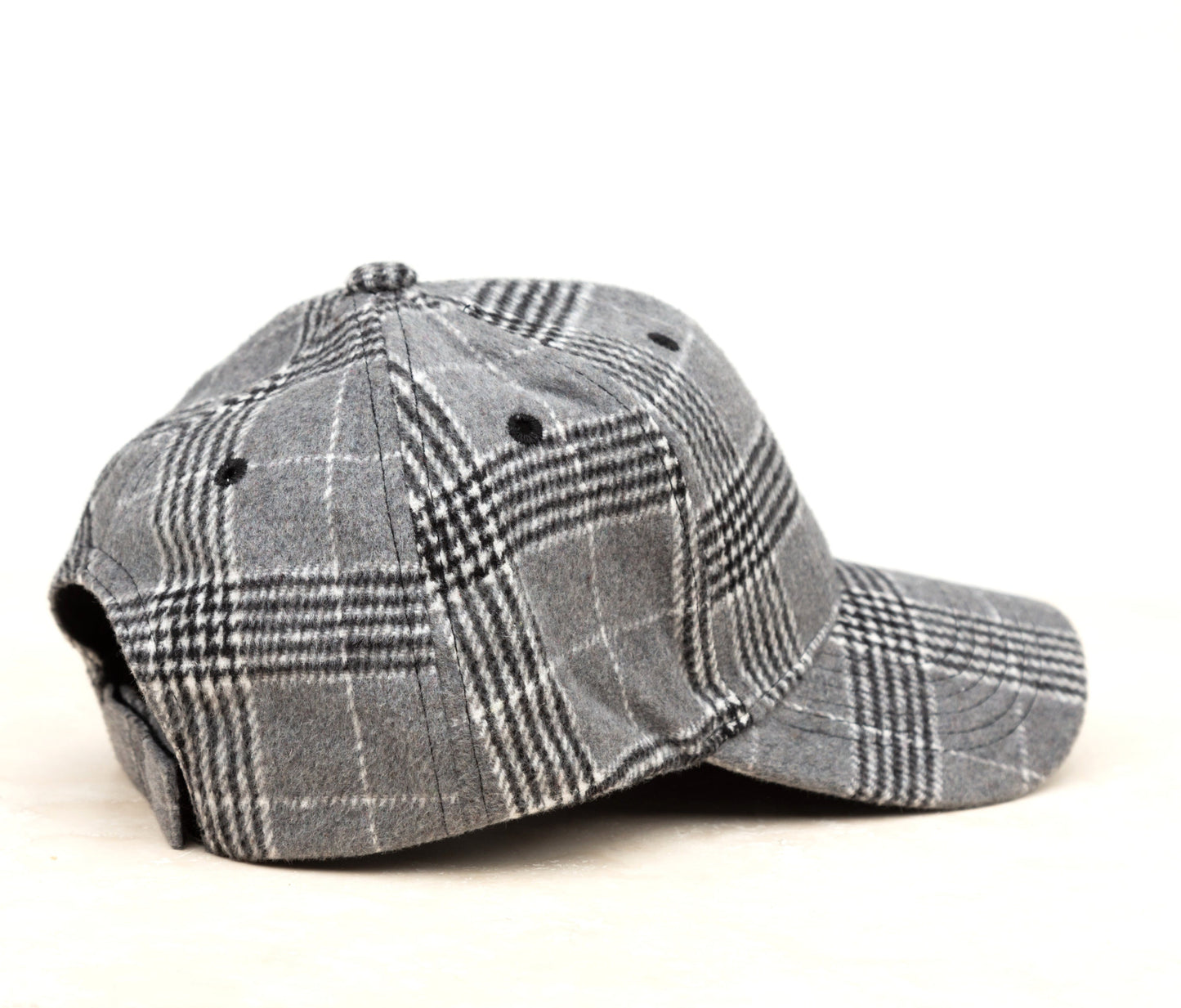 Knit Flannel Buffalo Plaid Structured Crown Low Profile Adjustable Ball Cap | One Size Teen–Adult