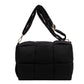 Romy 100% Nylon Cross-Weave Puffer Fold-Over Crossbody Clutch Bag