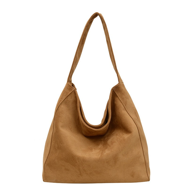 Miranda Oversized Hobo Shoulder Bag | Vegan Suede, Cotton/Polyester Lining | 15.25 x 4.5 x 13.75 in