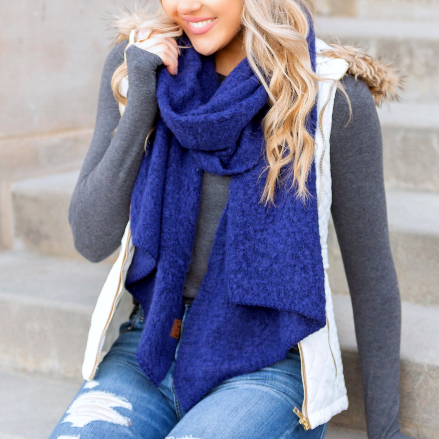 C.C® 100% Premium Polyester Ultra Soft Bias Cut Oblong Draped Scarf | 16.5" x 85"