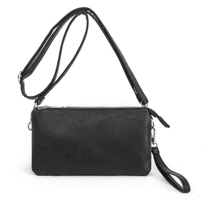 Liv Vegan Leather Convertible Compact Crossbody Wristlet Bag