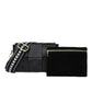 Margot Genuine Leather Cross Weave Fold-Over Crossbody Bag with Suede Pouch