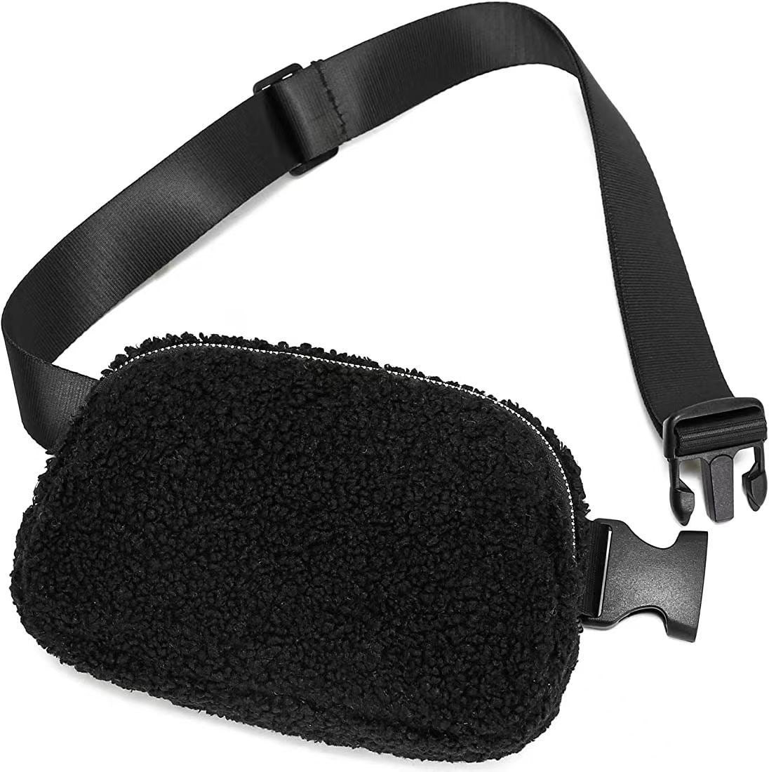 Lola Boucle Sherpa & Nylon Sling Crossbody Fanny Bag