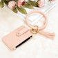 Gold Hardware Key Ring ID Wallet Zip Bracelet with Hidden Zipper Pocket & Tassel | 4" x 3"