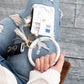 Gold Hardware Key Ring ID Wallet Zip Bracelet with Hidden Zipper Pocket & Tassel | 4" x 3"