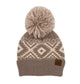 C.C® Aztec Print Knit Pom Beanie Hat | One Size
