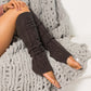 Thick Cable Knit Removable Tie Long Leg Warmers | 25" | One Size