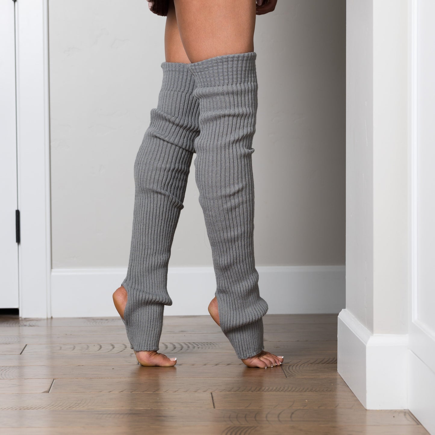 100% Soft Acrylic Long Ribbed Stirrup Leg Warmers | 30"
