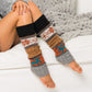 100% Soft-Spun Acrylic Thick Knit Nordic Snowflake Color Block Leg Warmers | 19" | Teen–Adult