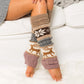 100% Soft-Spun Acrylic Thick Knit Nordic Snowflake Color Block Leg Warmers | 19" | Teen–Adult