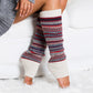 100% Soft Spun Acrylic Thick Knit Fair Isle Print Leg Warmers | 16" | One Size