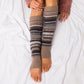 100% Soft Spun Acrylic Thick Knit Fair Isle Print Leg Warmers | 16" | One Size