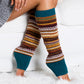 100% Soft Spun Acrylic Thick Knit Fair Isle Print Leg Warmers | 16" | One Size