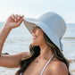 100% Straw Foldable Oversized Bow Back Wire Brim Wide Brim Sun Hat | One Size