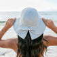 100% Straw Foldable Oversized Bow Back Wire Brim Wide Brim Sun Hat | One Size