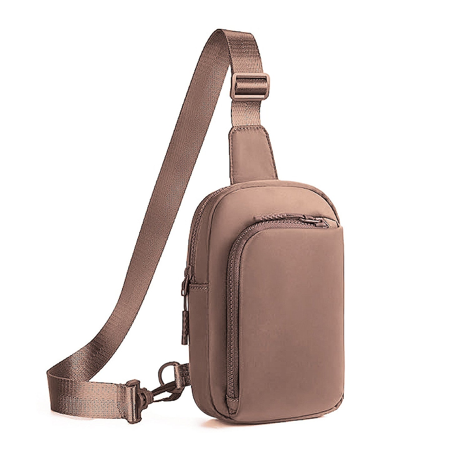 Kira Essential Easy-Care Nylon Crossbody Bag with Card Slots, Hidden Zip Pocket & Double Ring Clasps