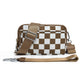 Sydney Compact Convertible Water-Resistant Nylon ID Crossbody Bag with Wristlet, Card Slots & Key Ring | Almond, Almond Check, Black, Black Check, Eucalyptus, Eucalyptus Check, Mocha, Mocha Check