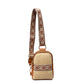 Naomi Vegan Leather & Woven Straw Mixed Media Guitar Strap Sling Bag