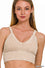 Zenana Ribbed Seamless Removable Padded Bra Top | 90% Nylon 10% Spandex | Sizes S/M, L/XL