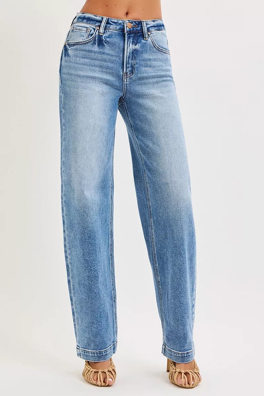 RISEN High Rise Wide Baggy Jeans Cotton Polyester Lycra Sizes 0-15